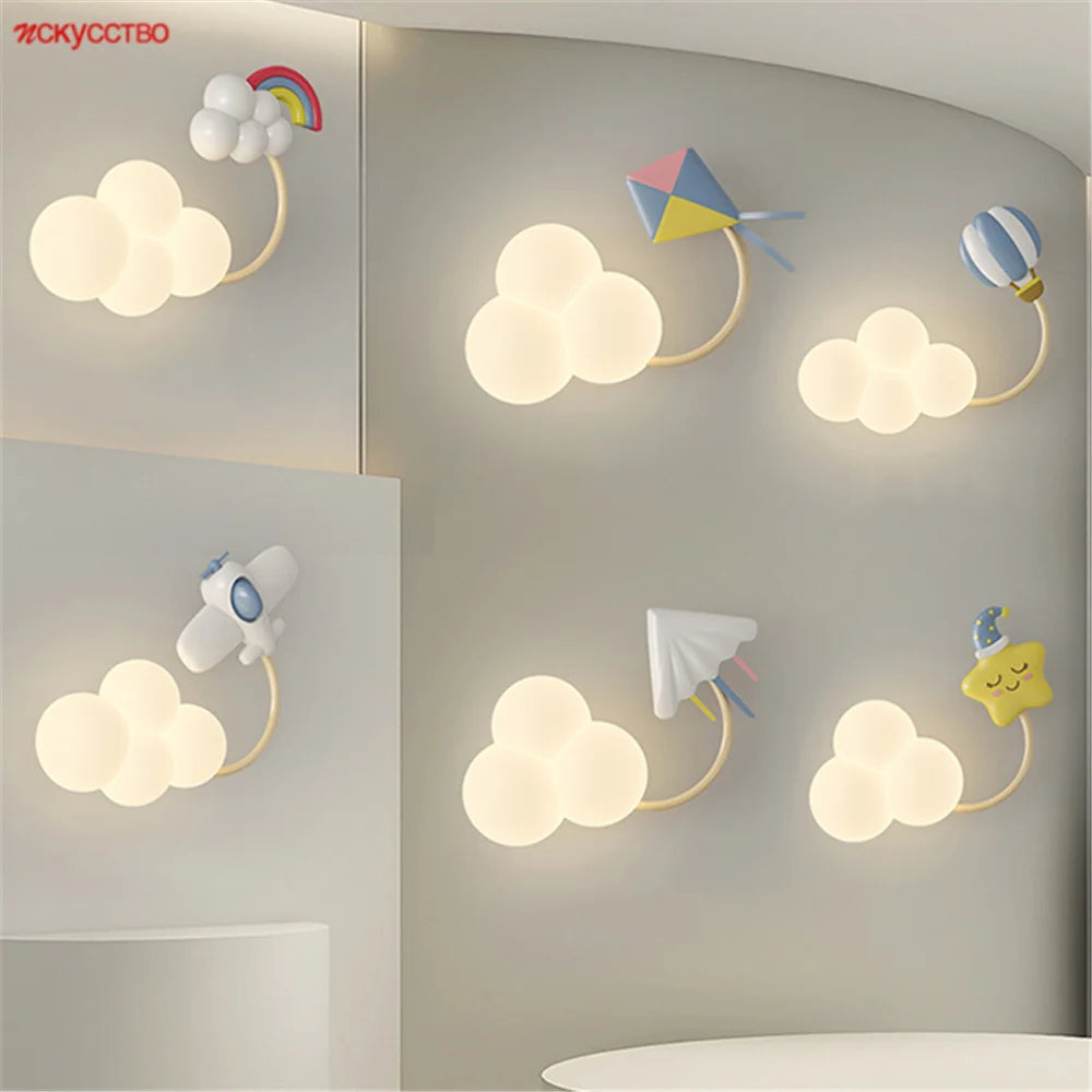 applique murale led avion pour enfants décorative et ludique - vue 2 sur 12