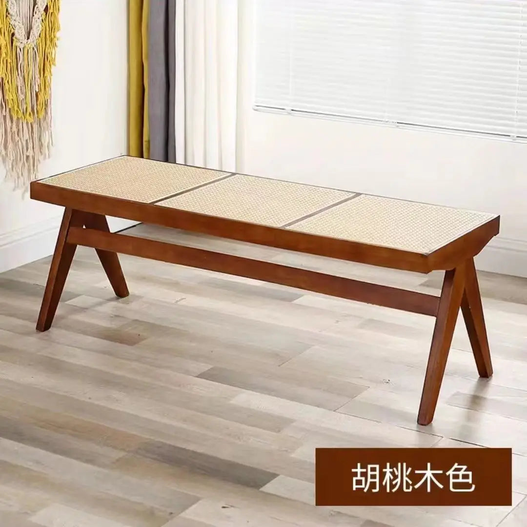 banc en rotin tressé style japonais ancien pour petit espace - vue 18 sur 18