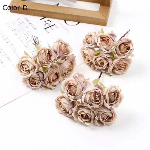 mini bouquet de roses artificielles pour décoration florale - vue 15 sur 15