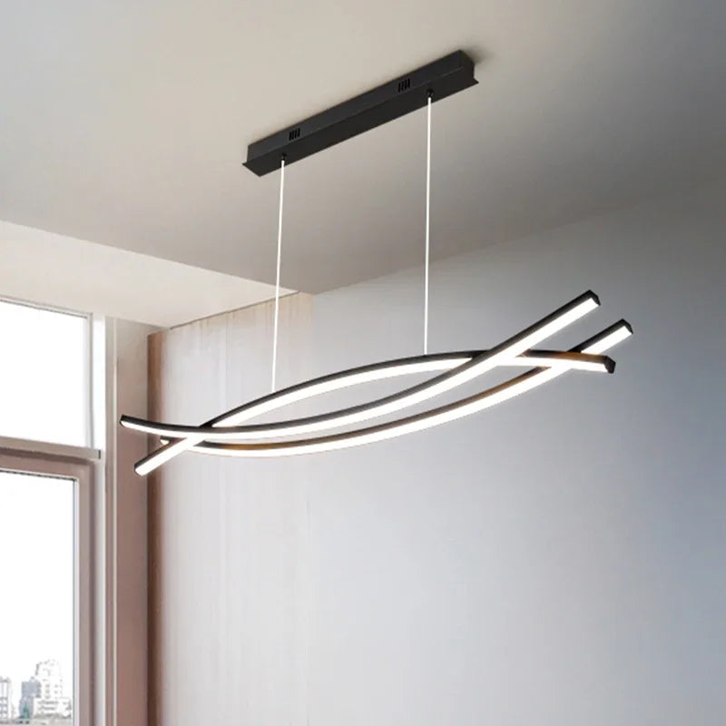 plafonnier led suspendu design moderne et simple décoratif - vue 9 sur 8