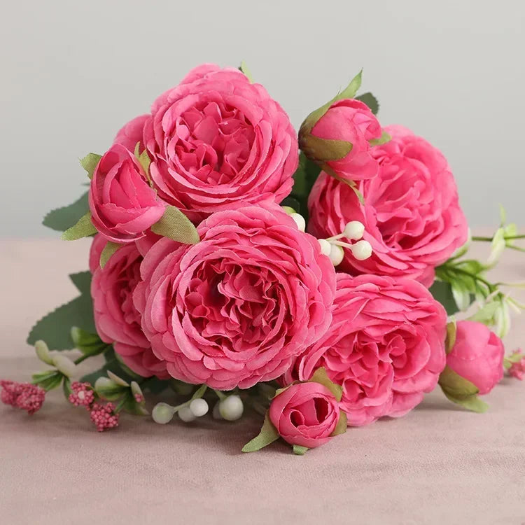 petit bouquet de fleurs artificielles pour décorations printanières et festives - vue 12 sur 34