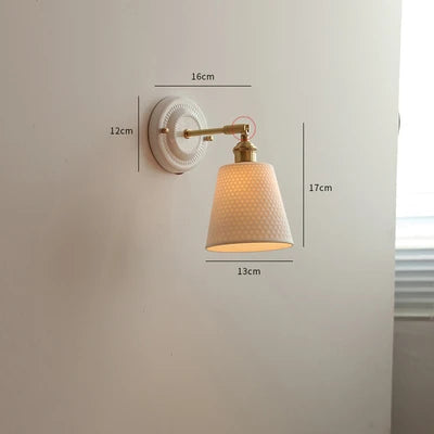 Applique LED nordique japonaise cuivre blanc - vue 9 sur 23