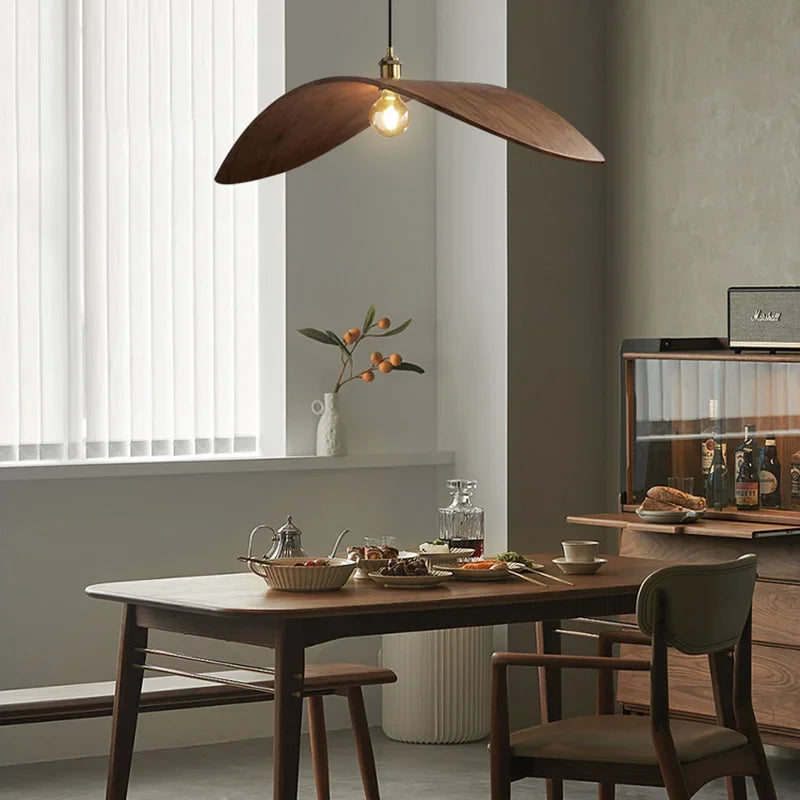 Wabi-sabi plafonnier japon bois Led plafond Lustre salon salon de thé suspension lumières décorations pour la maison cuisine Lustre - vue 6 sur 11