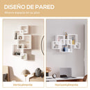 HOMCOM wall shelf with 5 cubes for living room bedroom 49,5x10,2x86 cm