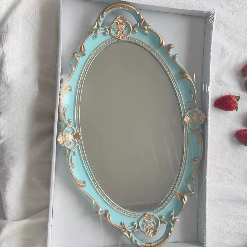 Vintage decorative glass mirrors for jewellery and aromatherapy