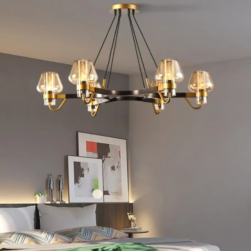 Suspension LED en verre post-moderne - vue 5 sur 18