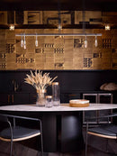 Lustre style design italien cuivre postmoderne LED ronde cristal luxe
