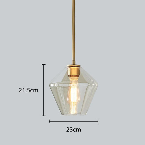 Modern Nordic glass pendant light, creative minimalist style - vue 12 sur 14