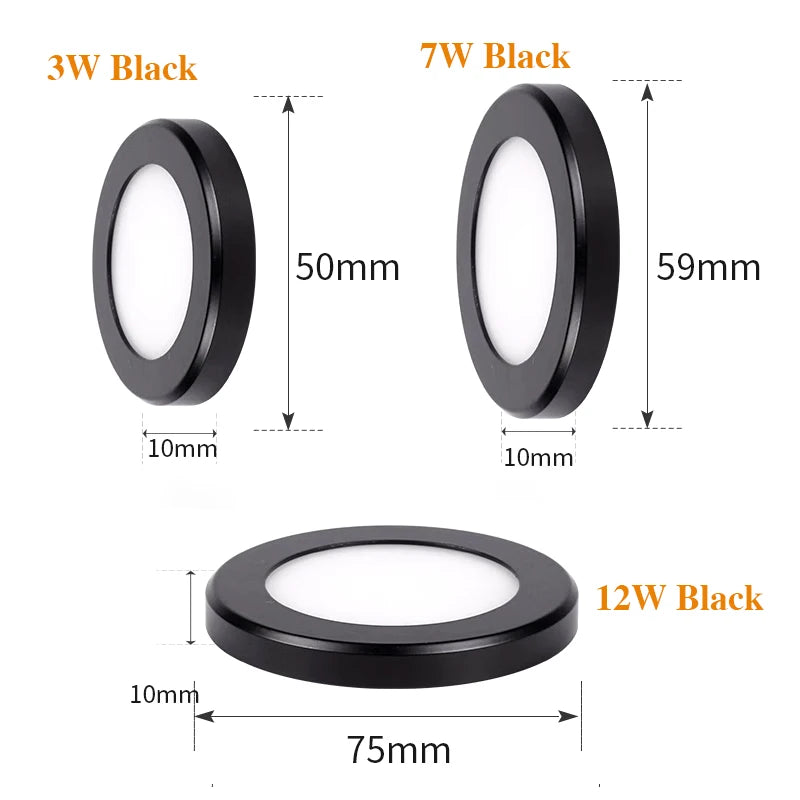 ultra-thin light, mini led lighting in cabinet, display cabinet, cabinet, stairwell small downlight AC220V free opening 3W 5W 7W - vue 4 sur 8