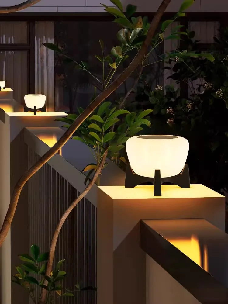 lampes solaires de jardin modernes pour extérieur villa - vue 7 sur 12