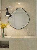 Bathroom mirror, makeup mirror, wall mounted irregular shaped bathroom, irregular water droplet mirror, entrance decoration, hou
