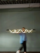 Italian designer art LED restaurant chandelier modern living room irregular long bar counter, dining table lighting fixtures