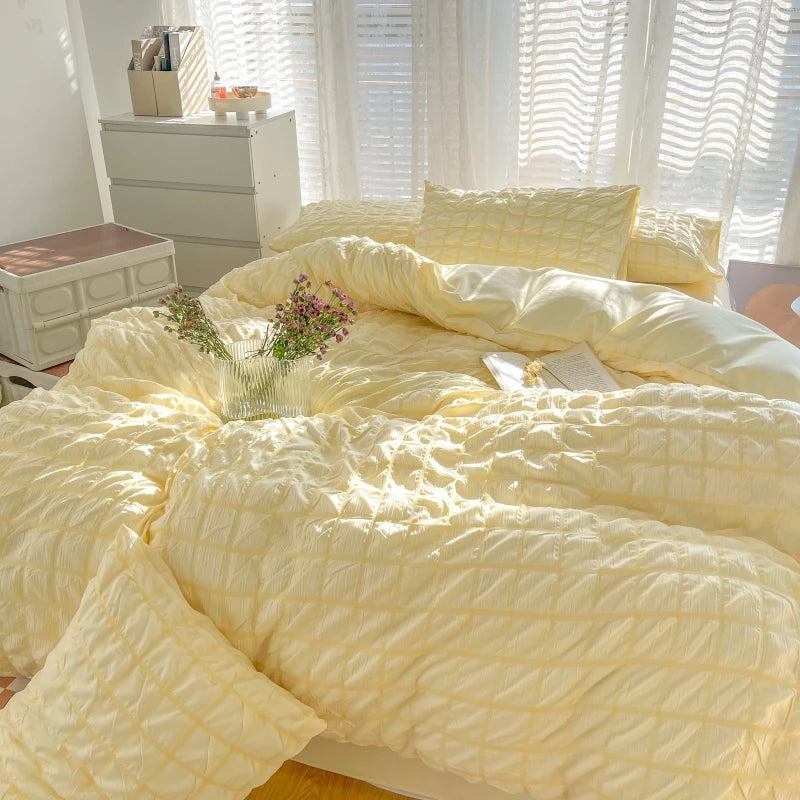 housse de couette unie pour literie moderne et simple