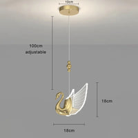 Suspension LED en forme de cygne