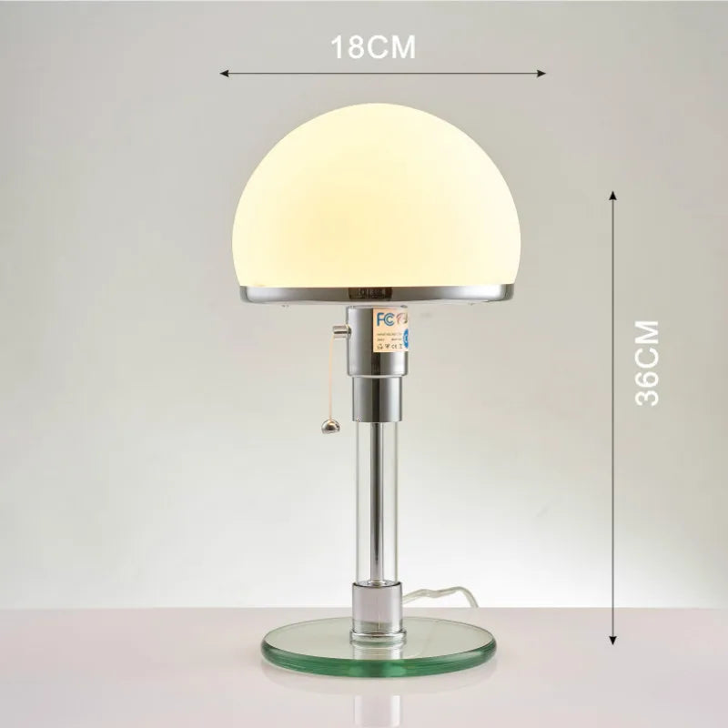 lampe à poser design simple en verre pour lecture et études - vue 7 sur 8