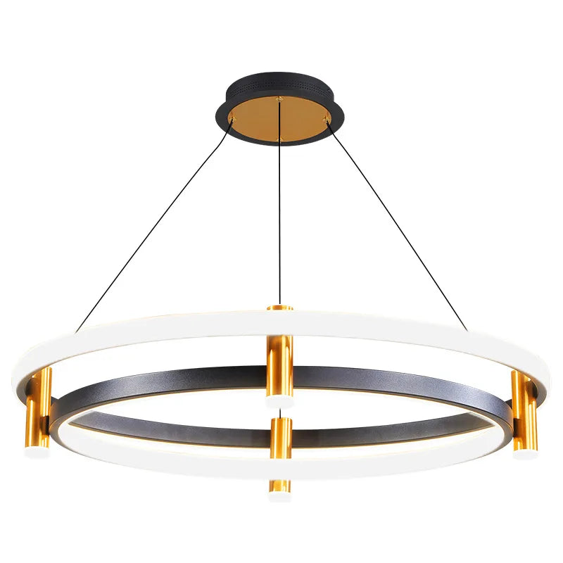 lustre led nordique anneau décoratif pour maison - vue 7 sur 7