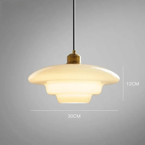 Minimalist glass chandelier for modern interior decor - vue 10 sur 9