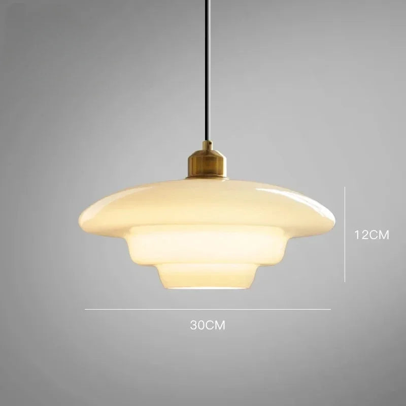Minimalist glass chandelier for modern interior decor - vue 9 sur 9