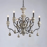 Style américain Rural rétro Style français lustre nostalgique salon chambre lampe fer Art Style européen lampes suspendues