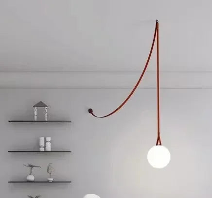 Modern minimalist flooring, villa belt, living room, dining room, interior decoration, chandelier - vue 9 sur 10