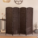 Rattan Baffle Screen, Antique Straw Handmade Living Room Partition Entrance Folding Screen, Restaurant Indoor Classical Screen