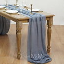 Chemin de table coton gaze style vintage mariage