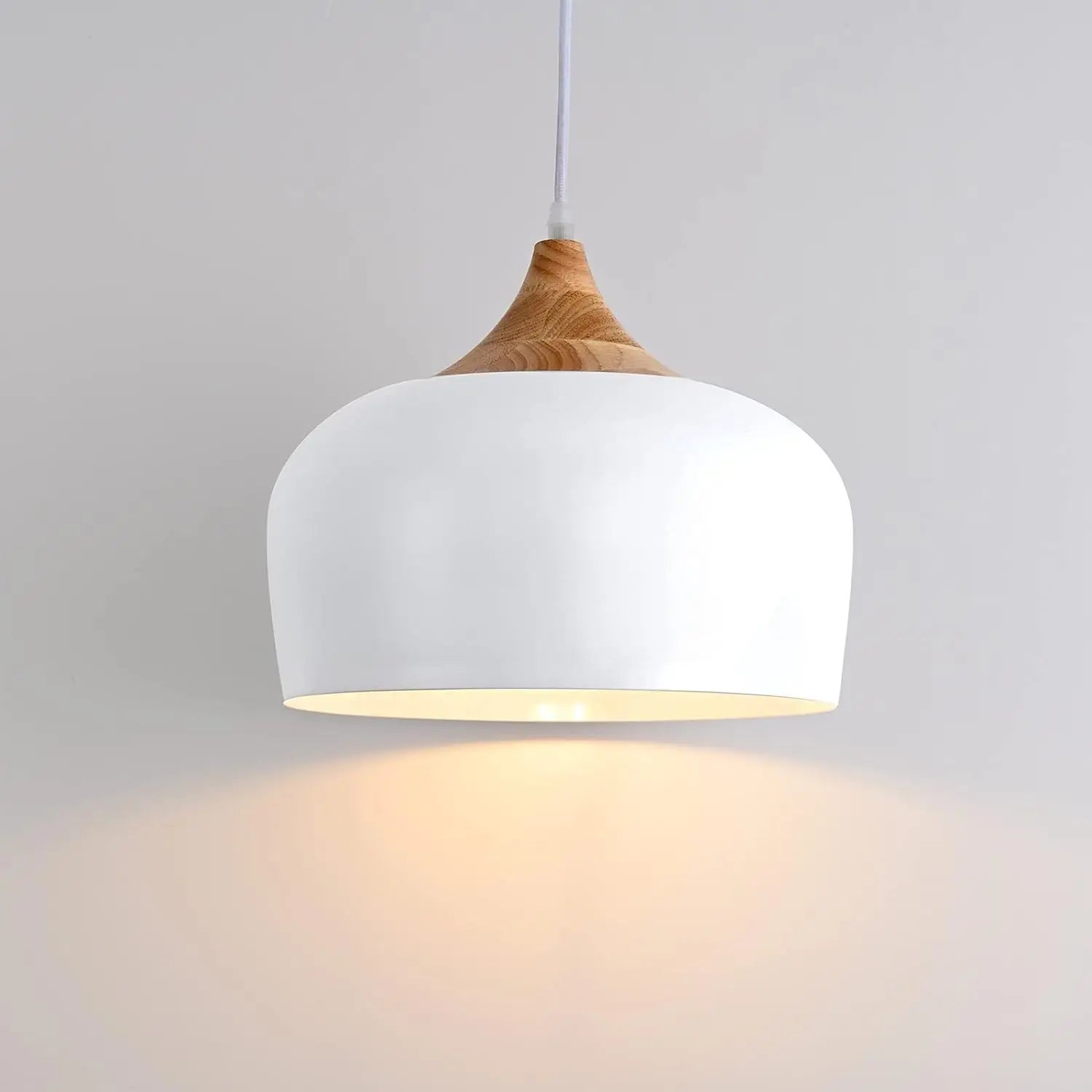 Suspension nordiques en bois massif abat-jour en aluminium lampe suspendue pour la maison Restaurant Bar hôtel café décor à la maison éclairage intérieur - vue 3 sur 8