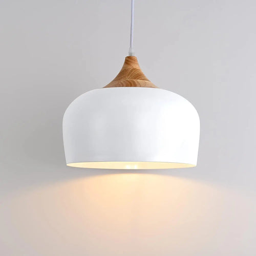 Suspension nordiques en bois massif abat-jour en aluminium lampe suspendue pour la maison Restaurant Bar hôtel café décor à la maison éclairage intérieur