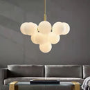 lustre led moderne en verre pour intérieur hôtel escaliers