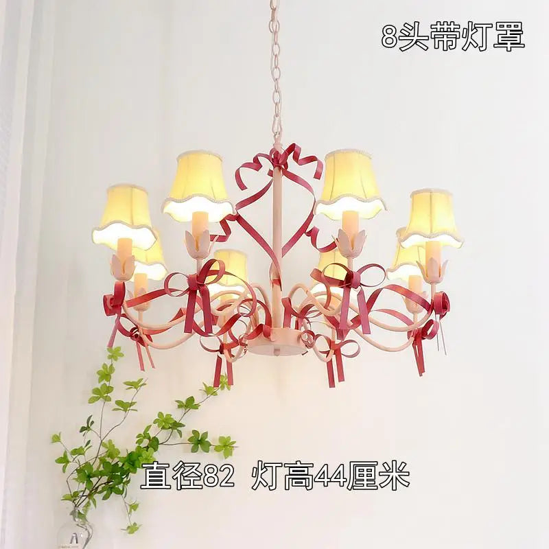 lustre mignon pour enfant style pastoral avec nœud - vue 14 sur 14