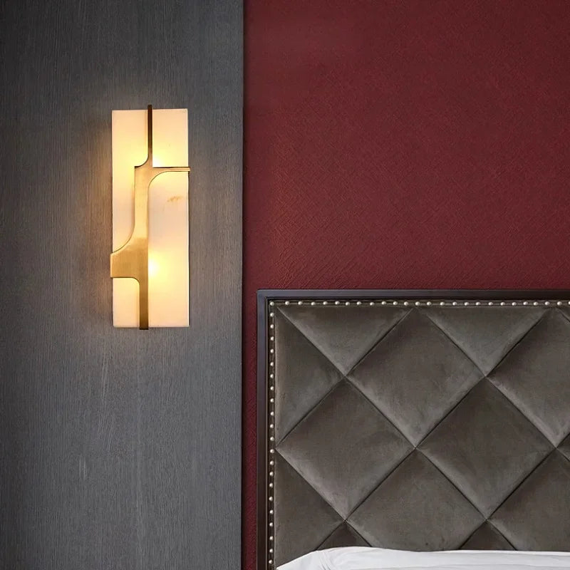 Applique rectangulaire en marbre artificiel LED - vue 6 sur 6