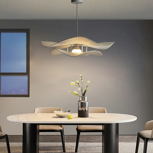 lustre moderne en tissu plissé pour décoration intérieure élégante