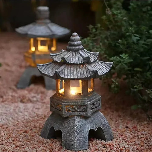 lanterne solaire led pagode pour jardin et balcon décoratif