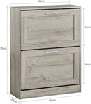 Zapatero, Zapatera Organizador, Apatero de Almacenamiento,Unidad Organizadora de Clóset con 3 Solapas y 6 balda 60 x 23 x 115 cm