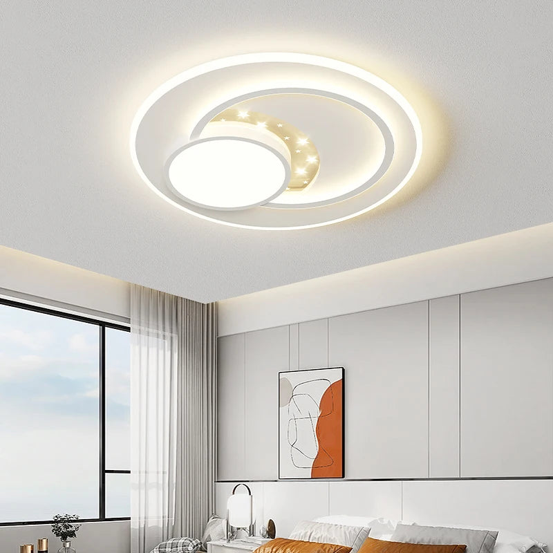 plafonnier led en forme de coeur pour enfants avec étoiles - vue 4 sur 19
