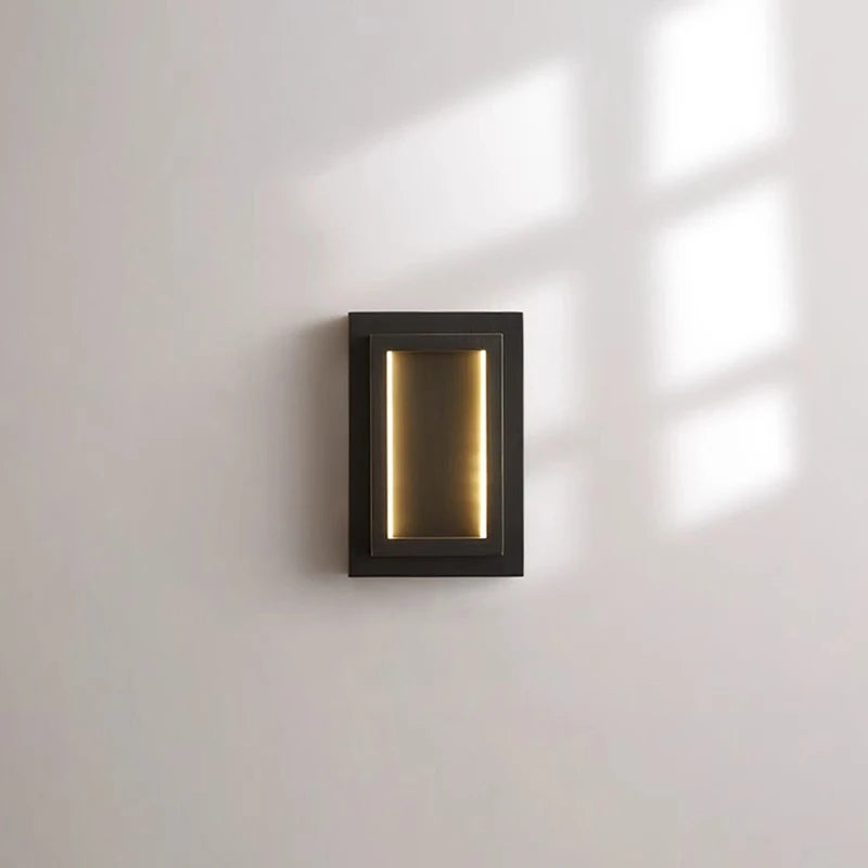 applique murale led rectangulaire en cuivre pour hôtel