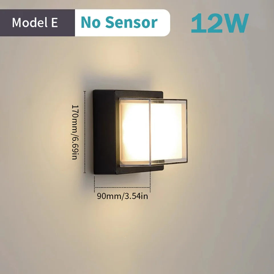 applique murale led extérieure avec détecteur de mouvement automatique - vue 8 sur 20