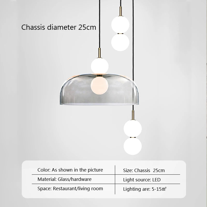 suspension en verre design pour décoration moderne et élégante - vue 9 sur 15
