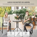 ensemble table et chaises terrasse extérieur 3 pièces