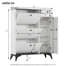 Shoe cabinet with 3 flaps, 1 drawer and 1 door, shoe rack shoe tipper narrow, shoe cabinet White