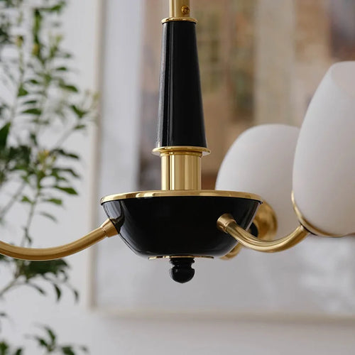 lustre moderne design nordique vintage en verre à LED - vue 7 sur 11