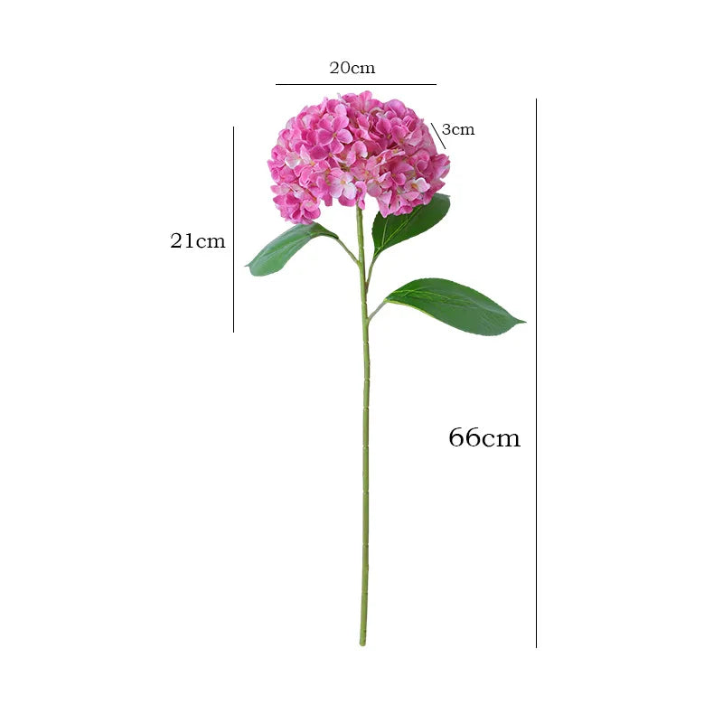 New Silk Simulation Hydrangea Flower European Style Home Decoration,Wedding Floor Arrangement Large Hydrangea Flower - vue 6 sur 13