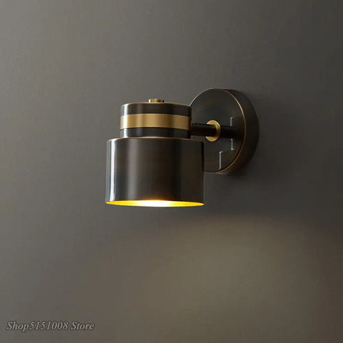 Nordic minimalist creative copper wall light - vue 5 sur 13