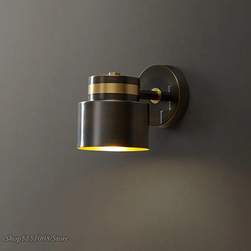 Nordic minimalist creative copper wall light - vue 4 sur 13