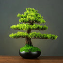 DIY Potted Bonsai for Home Decoration, False Tree, Living Room, Chinese Style, Hotel Porch Landscape, Green Plant Decoration