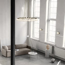 Minimalist glass chandelier for elegant interior decoration