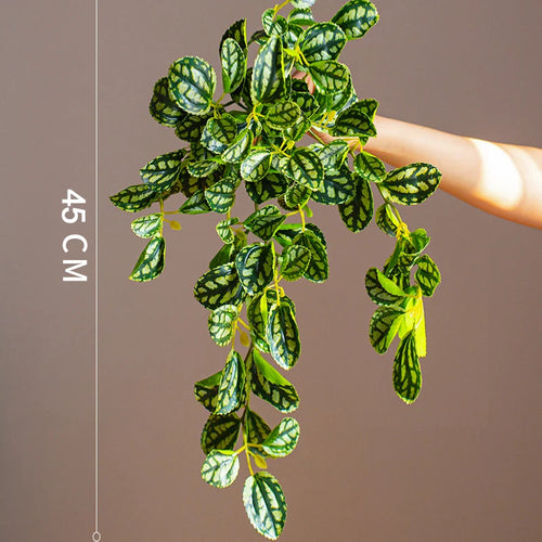 plantes artificielles suspendues en rotin pour décoration intérieure