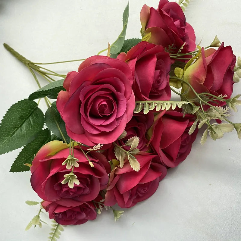 bouquets de roses artificielles pour décoration intérieure et extérieure - vue 15 sur 17