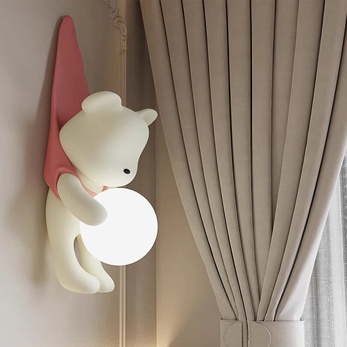applique murale nordique décorative en résine en forme d'ours pour maison