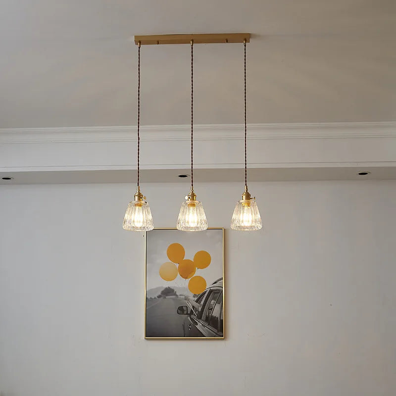 lustre en verre rétro style japonais petite suspension - vue 4 sur 7